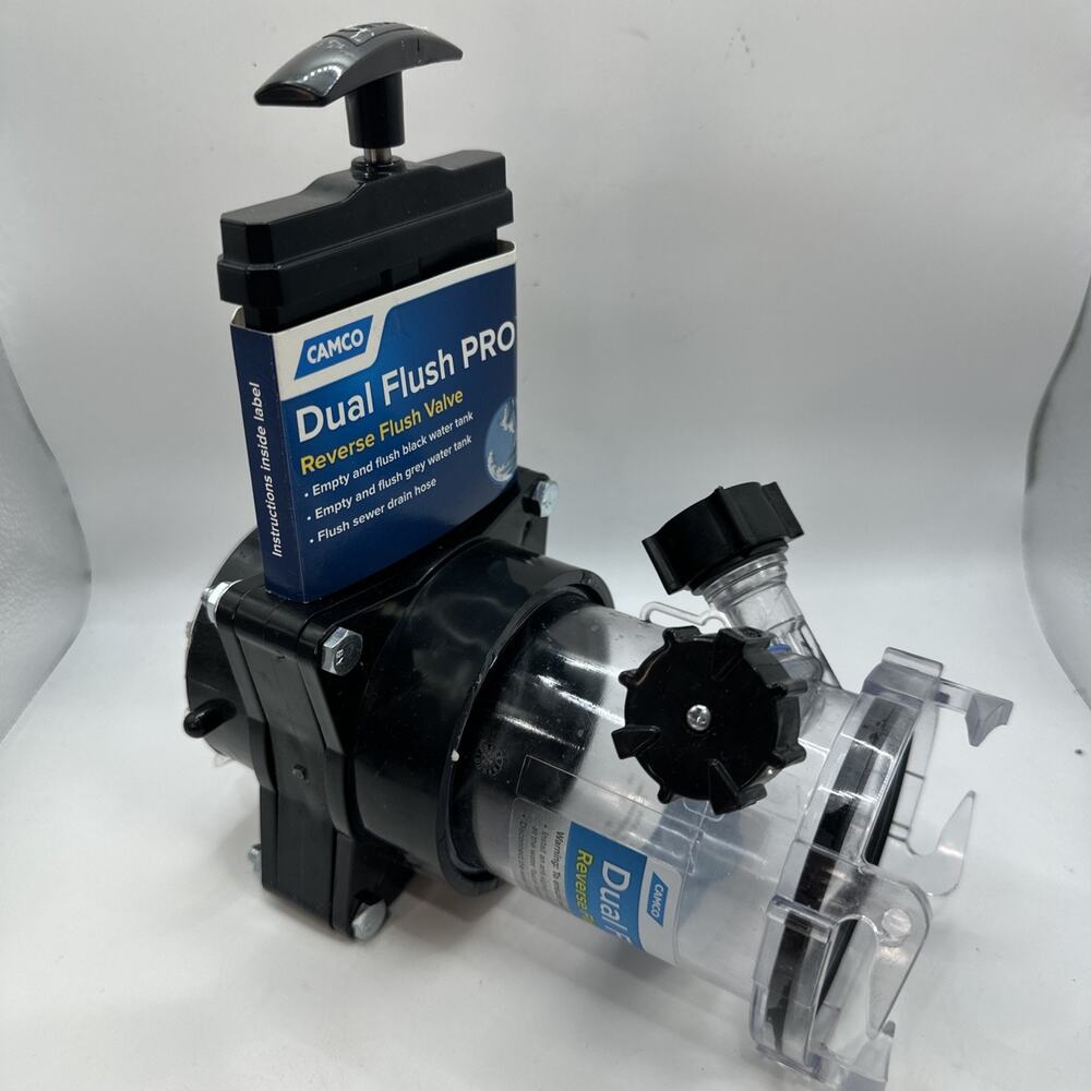 Camco Dual Flush Pro Camper/RV Holding Tank Rinser - Features 3-Inch Gate Valve